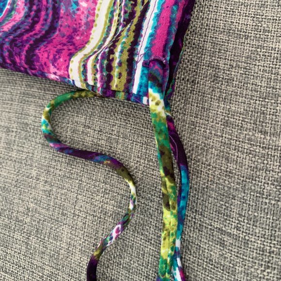 Ruby Rd Multicolor Stripes Blouse Lightweight Petite Small 100% Polyester Round - Picture 7 of 9